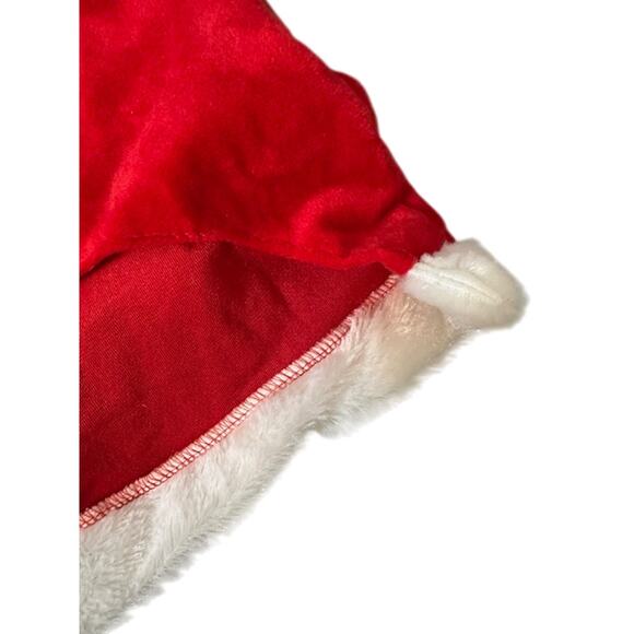 Mrs. Clause Santa Outfit With Fur & Sequins Bow for Small Dog Red & White Sz L - Picture 6 of 7